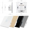 Умный Zigbee выключатель ROXIMO сенсорный, однокнопочный, серый